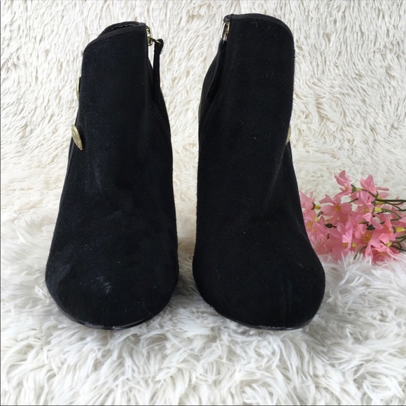 Black Suede Heel Booties! - Picture 3 of 6